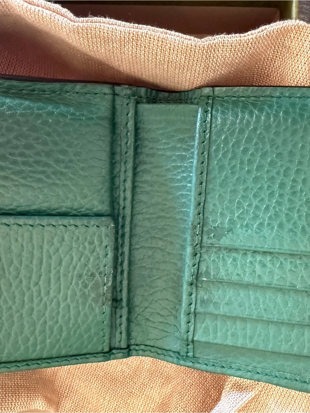 Gucci Black/ Green Leather Card Holder Wallet for Men